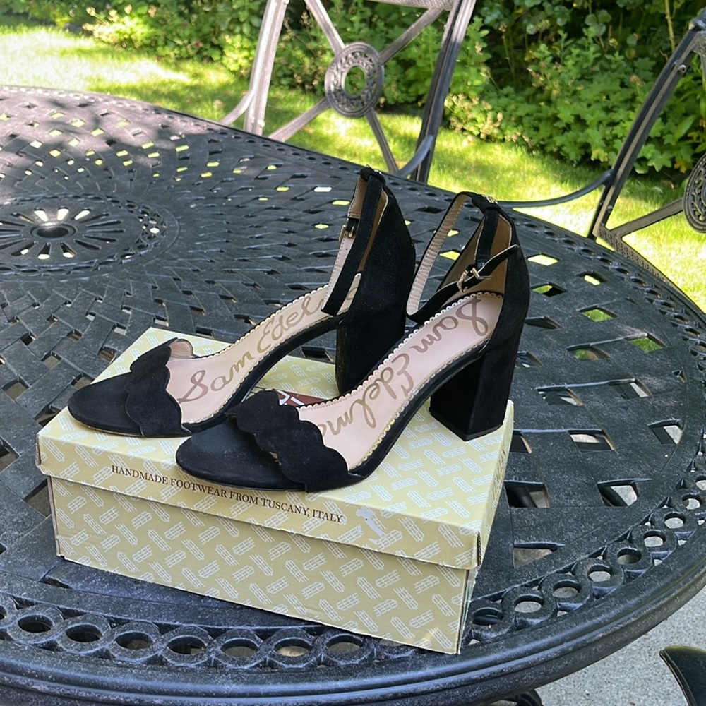 Sam Edelman Black Suede Heels